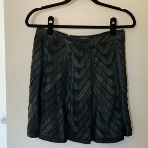 Alice + Olivia Black Leather Skirt Size 8